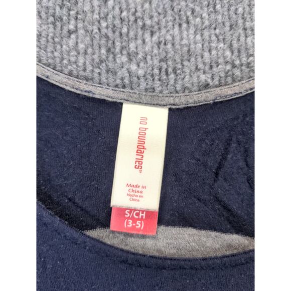 NOBO No Boundaries Short Sleeve Dress Size Small 3-5 Blue Gray Striped - Picture 10 of 11